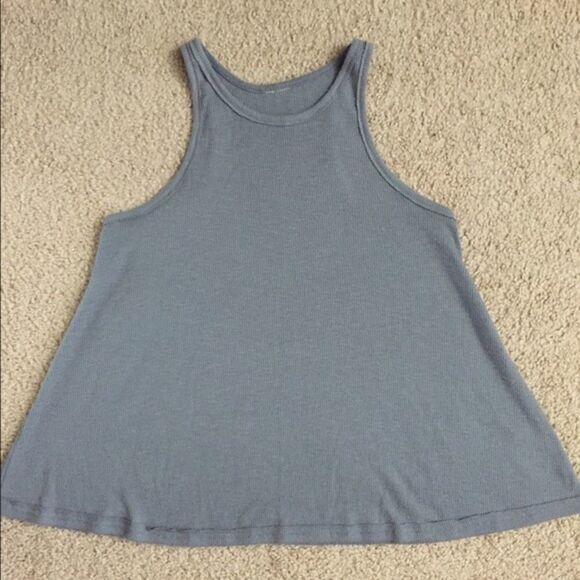 Free People Gray Flowy Tank - Picture 3 of 3